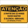   A partir das 22 horas favor manter o silêncio obrigado (lei estadual 5715/93) 